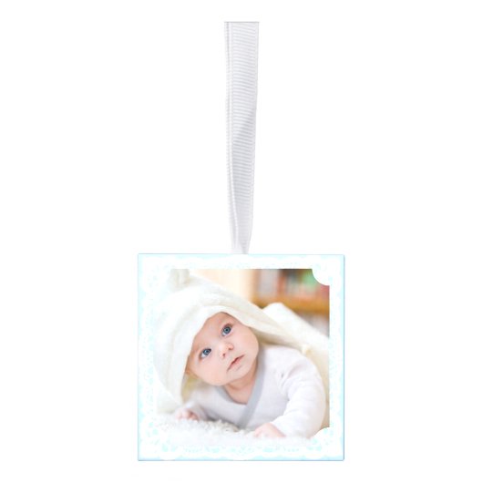 Baby's First Christmas | Light Blue Multi Photo Decoratie (Rechts)