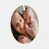 Baby's First Christmas Minimal Photo Metalen Ornament (Voorkant links)