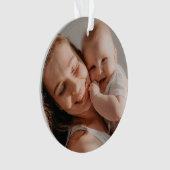 Baby's First Christmas Minimal  Photo  Ornament (voorkant)