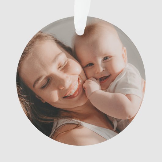 Baby's First Christmas Minimal  Photo  Ornament (voorkant)