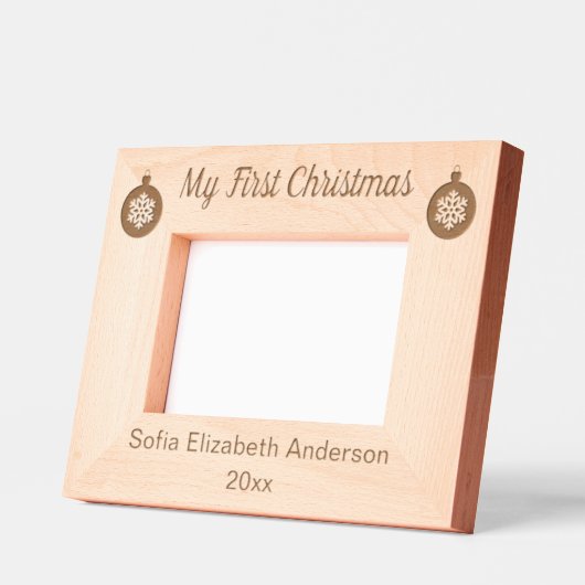 Baby's First Christmas & Name Year Ornaments Gegraveerde Lijstjes (Links)