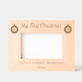 Baby's First Christmas & Name Year Ornaments Gegraveerde Lijstjes (Voorkant)