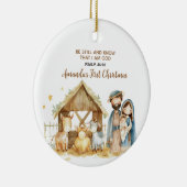 Baby's First Christmas Nativity Animal Bible Verse Keramisch Ornament (Rechts)