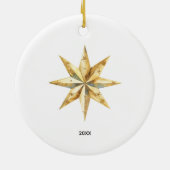 Baby's First Christmas Nativity Animal Bible Verse Keramisch Ornament (Achterkant)