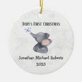 "Baby's First Christmas" Olifant Ornament (Voorkant)