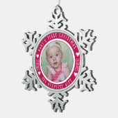 Baby's First Christmas - Ons grootste geschenk ROO Tin Sneeuwvlok Ornament (Rechts)
