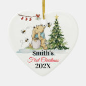 Baby's First Christmas Ornament | Bear & Bees Cust (Voorkant)
