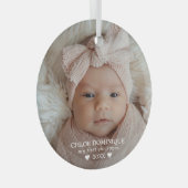 Baby's First Christmas Photo Glas Ornament (Voorkant Rechts)