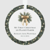 Baby's First Christmas Photo Keepsake Ornament (achterkant)