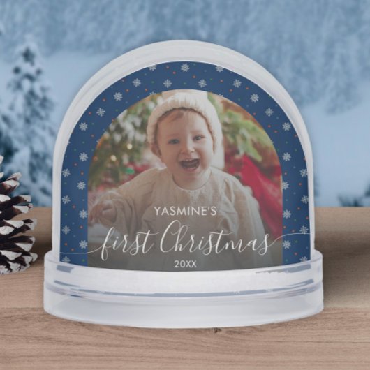 Baby's first Christmas photo keepsake snowflakes  Sneeuwbol