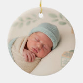 Baby's First Christmas Photo Keramisch Ornament (Achterkant)