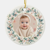 Baby's First Christmas Photo Keramisch Ornament (Voorkant)