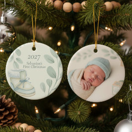 Baby's First Christmas Photo Keramisch Ornament