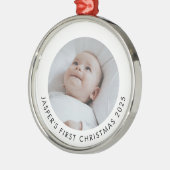 Baby's First Christmas Photo Metalen Ornament (Links)