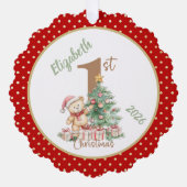 Baby's First Christmas Photo Ornament Kaart (Voorkant)