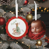 Baby's First Christmas Photo Ornament Kaart