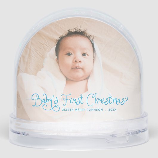 Babys First Christmas  Photo  Sneeuwbol (Achterkant)