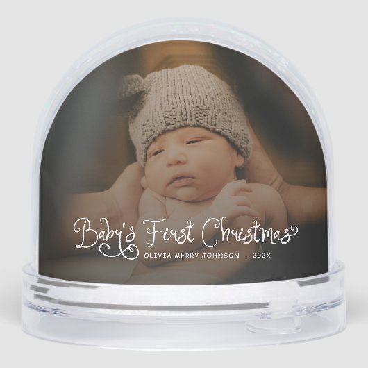 Babys First Christmas  Photo  Sneeuwbol (Achterkant)