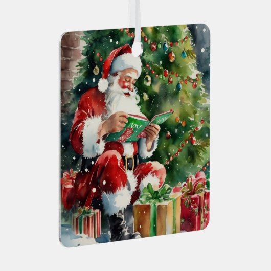 Baby's First Christmas Photo Template Metalen Ornament (Voorkant Rechts)