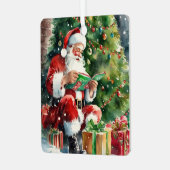 Baby's First Christmas Photo Template Metalen Ornament (Voorkant links)