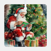 Baby's First Christmas Photo Template Metalen Ornament (Voorkant)