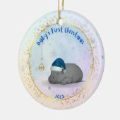 Baby's First Christmas - Porcelain Hippo Ornament (Links)