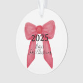 Baby's First Christmas Red Bow Photo Ornament (voorkant)