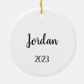 Baby's First Christmas Sea Otter Mom Baby Custom Keramisch Ornament (Achterkant)