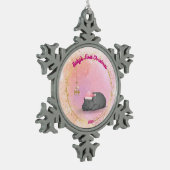 Baby's First Christmas Snowflake 2025 - Hippo Tin Sneeuwvlok Ornament (Links)