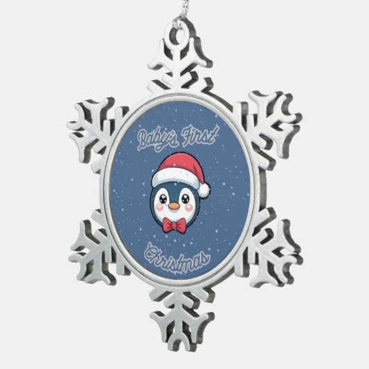 Baby's First Christmas Snowflake Framed Ornament (Rechts)