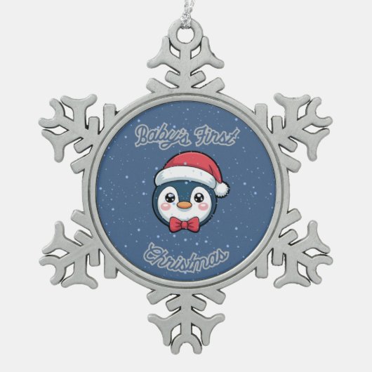 Baby's First Christmas Snowflake Framed Ornament (Voorkant)