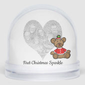 Baby's First Christmas Sparkle – Teddy Bear Sneeuwbol (Voorkant)