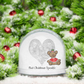 Baby's First Christmas Sparkle – Teddy Bear Sneeuwbol (Kerstmis)