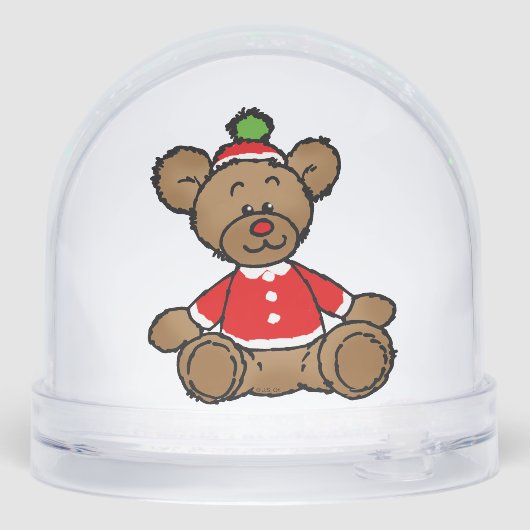 Baby's First Christmas Sparkle – Teddy Bear Sneeuwbol (Achterkant)