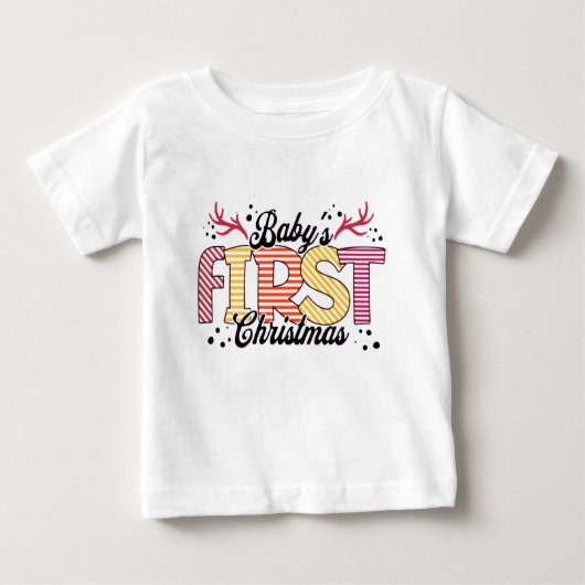 Baby's First Christmas T-shirt Design (Voorkant)