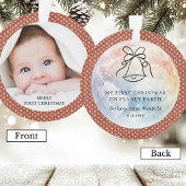 Baby's First Christmas Terracotta Photo Keepsake Ornament