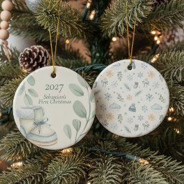Baby's First Christmas - Winter theme Keramisch Ornament
