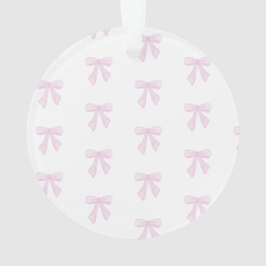 Baby's First Christmas YEAR Pink Bows Ornament (achterkant)