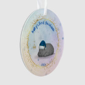 Baby's First ChristmPygmy Hippo Christmas Ornament (voorkant)