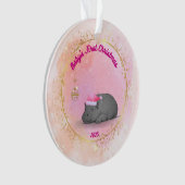 Baby's First ChristmPygmy Hippo Christmas Ornament (voorkant)