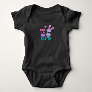 Babys First Easter Funny Rabbit Baby T-Shirt