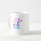 Babys First Easter Funny Rabbit Koffiemok (Voorkant links)