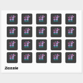 Babys First Easter Funny Rabbit Vierkante Sticker (Vel)