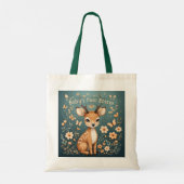 Babys First Easter Woodland Animals Baby Fawn Boho Tote Bag (Achterkant)