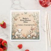 Baby's First Easter Woodland Animals Bunny Lamb Servet (Insitu)