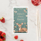 Baby's First Easter Woodland Animals Deer Spring  Servet (Insitu)