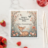 Baby's First Easter Woodland Animals Deer Spring  Servet (Insitu)