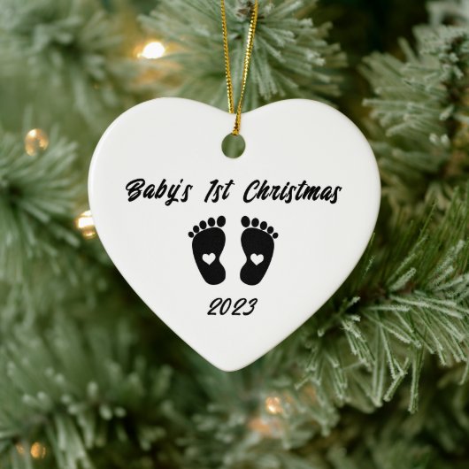 Baby's First Feet Silhouet Kerst Ornament (Boom)
