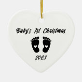 Baby's First Feet Silhouet Kerst Ornament (Voorkant)