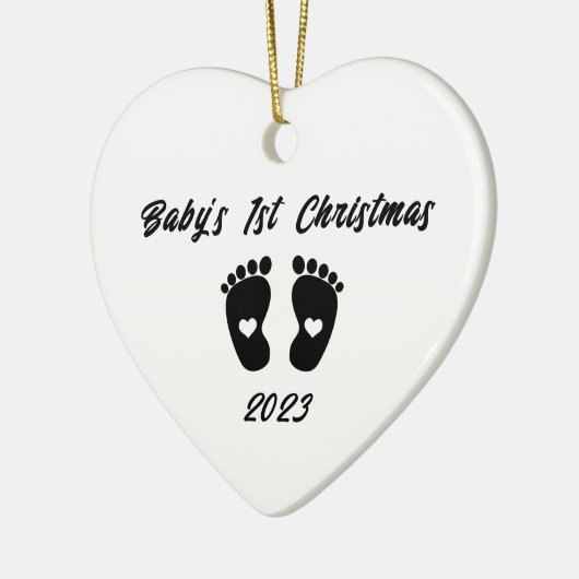 Baby's First Feet Silhouet Kerst Ornament (Links)